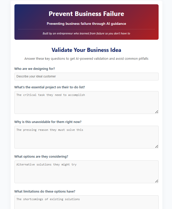 Master Your Business Idea: A Step-by-Step Guide to Filling Out Our Validator Form 1 Business validator form filled for food delivery startup