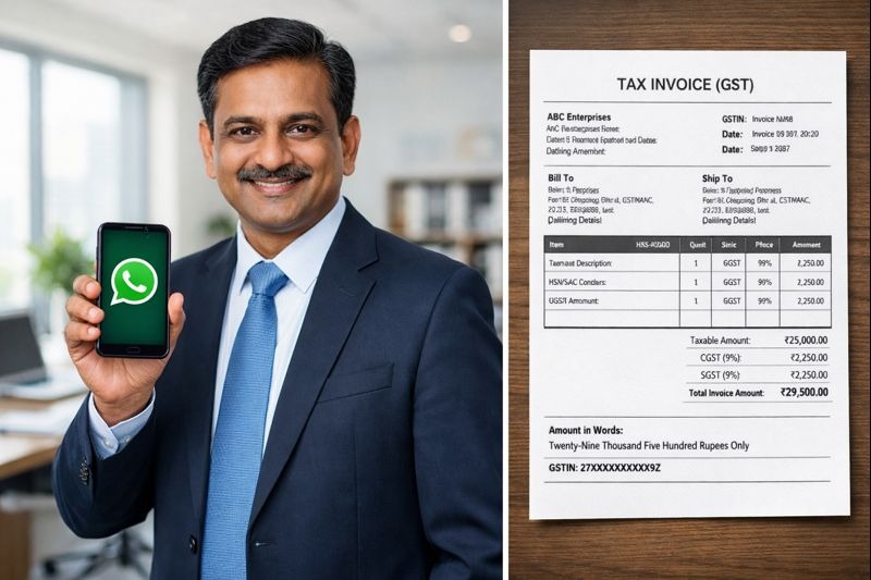 AI GST Invoice Scanner WhatsApp