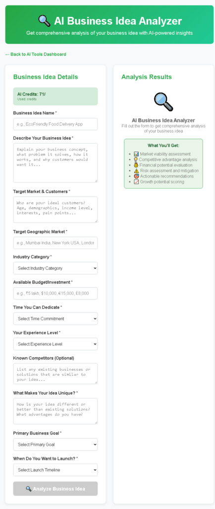 AI Business Ideas 4 AI business ideas tool