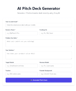 🚀 Release Notes: Introducing the AI Pitch Deck Generator