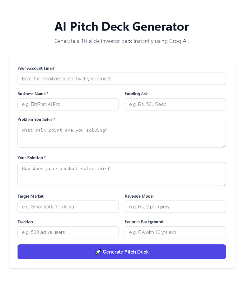 🚀 Release Notes: Introducing the AI Pitch Deck Generator