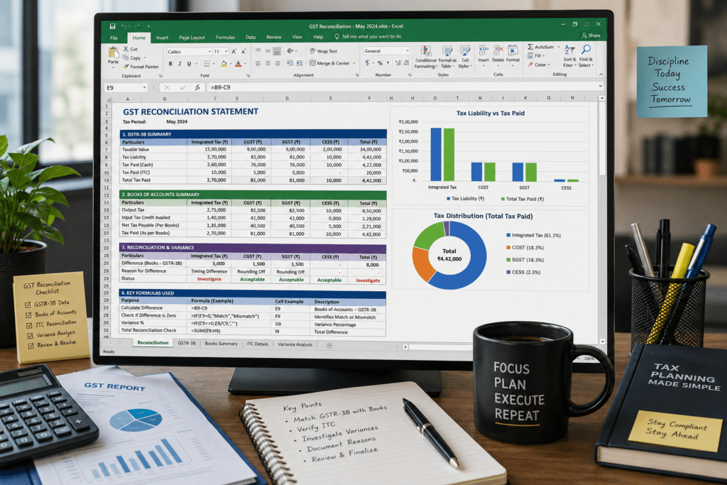 GST reconciliation in Excel