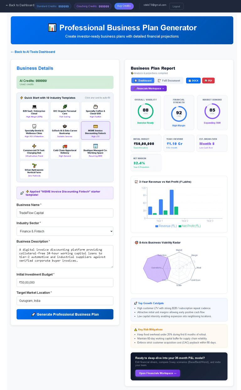 🚀 Release Notes: All-New BizPlan AI 2.0